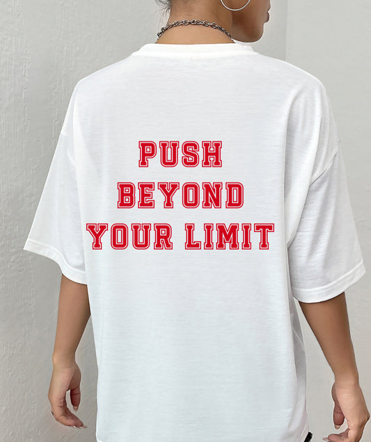 Ladies Relentless Apparel Oversized T-Shirt White/Red