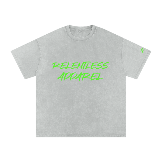 Relentless Apparel Snow Washed Oversized Cotton T-Shirt